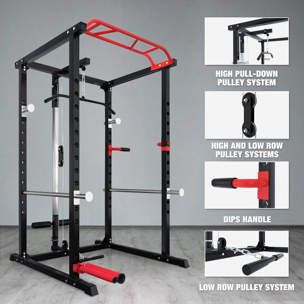 Squat Rack with Cable Attachment