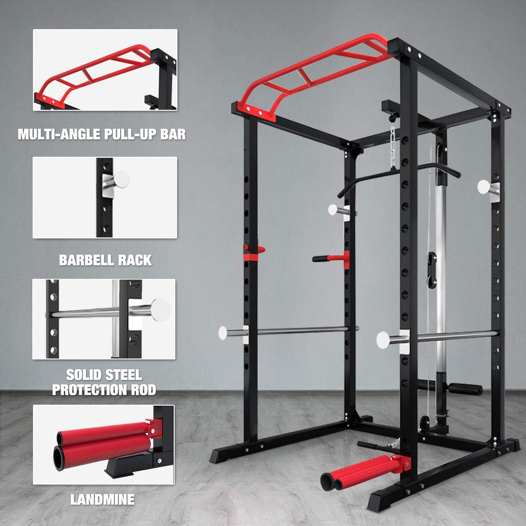 Squat Rack with Cable Attachment